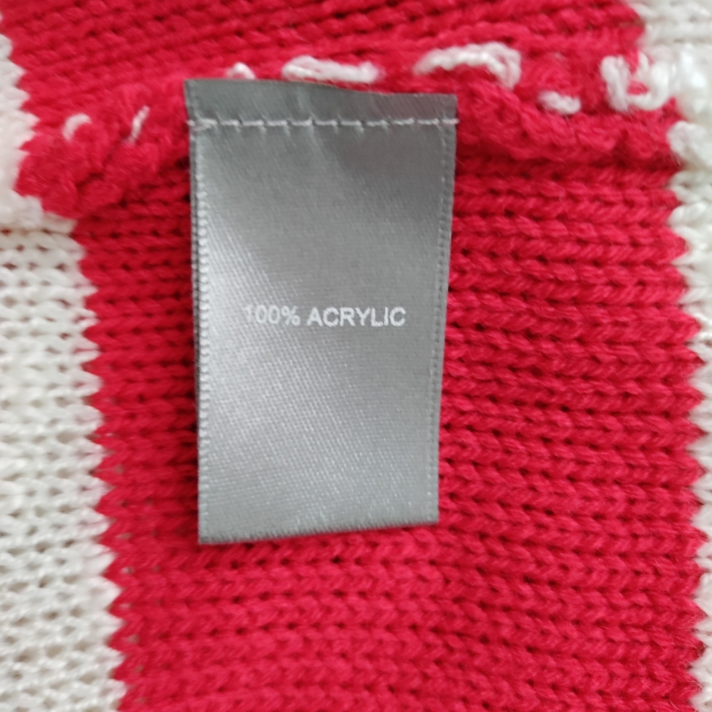 Marled Knit Pullover Sweater Stripe American Flag Size XS Crew Neck Long Sleeve - Picture 5 of 8